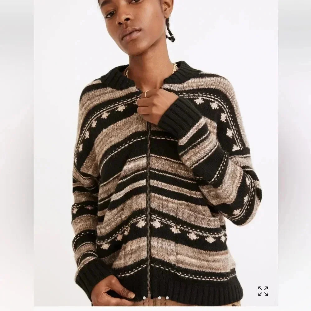 NWT Madewell Benshire Bomber Sweater Jacket size Small - Picture 11 of 11